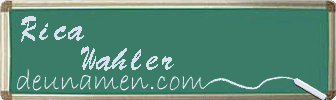 Rica Wahler Visitenkarte